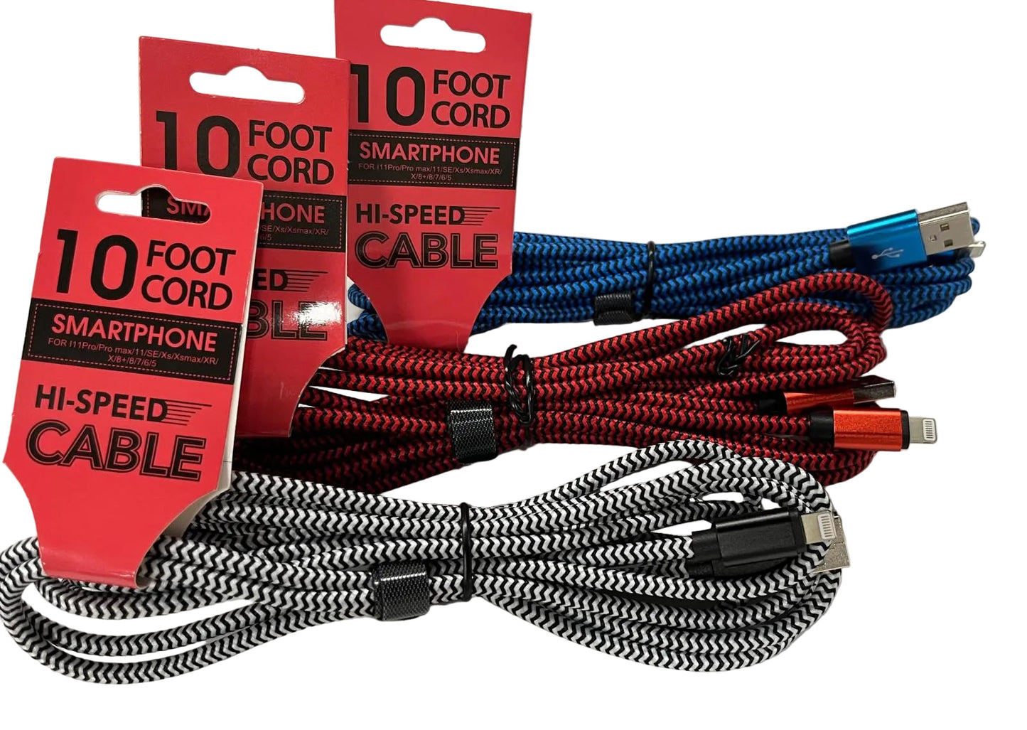 IPHONE 10ft Charging Cable 12Bx