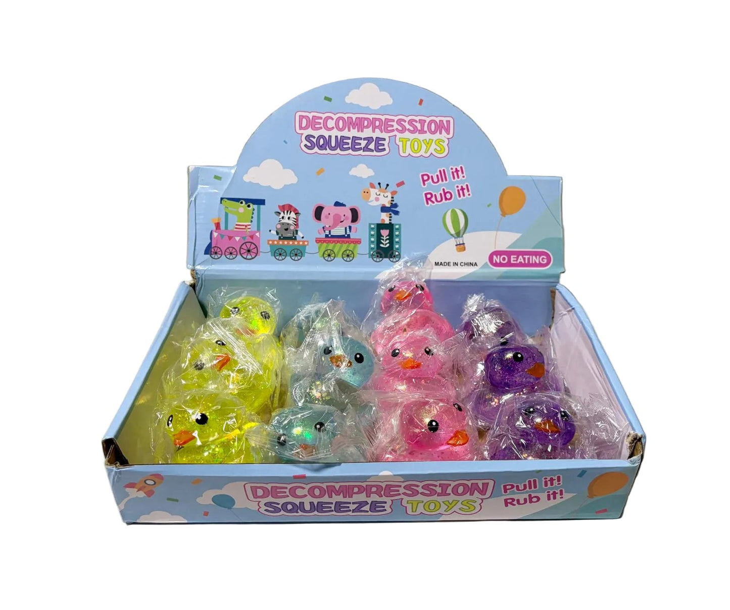 Squishy Ducky squeeze toy 12/bx