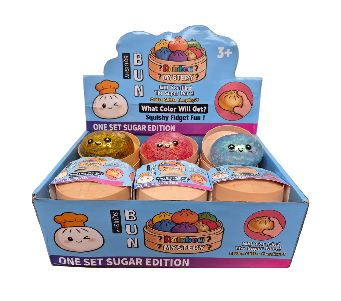 Squishy Glitter Dumpling Toy 12/display