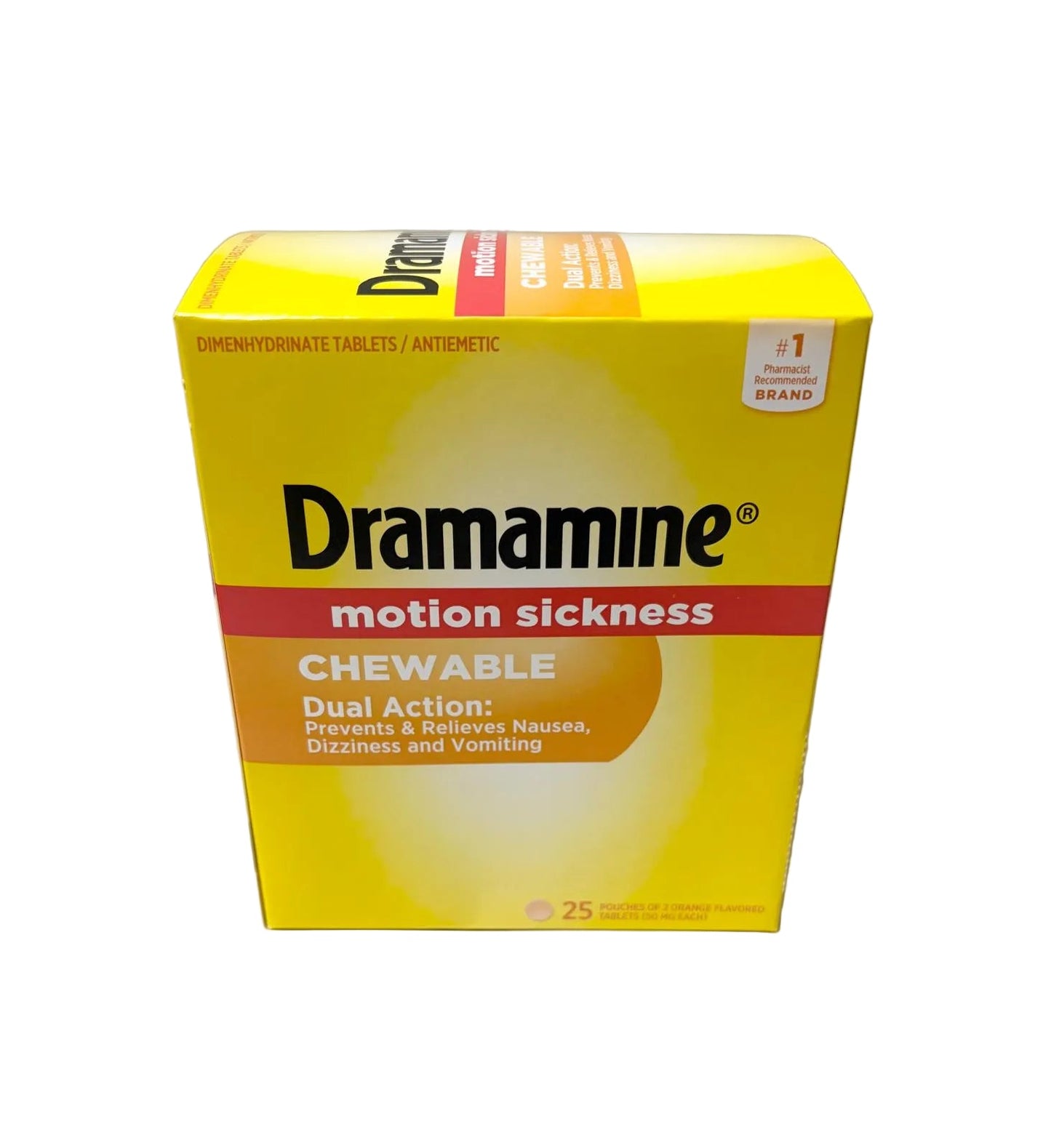 Dramamine Chewable Dual Action 25-2pk