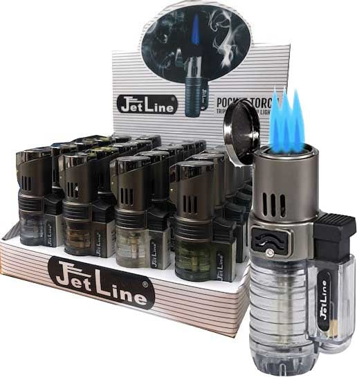 Jetline High Quality Triple Torch Lighters 20/bx