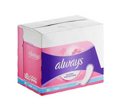 Always Panty Liner 20/ct Unscented 12/bx