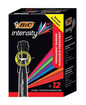 Bic Intensity Permanent Marker Chisel Point Black 12/Count