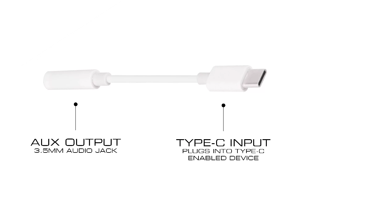 Type C Adapter to Aux (headphone Jax) 12/bx