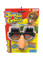 Disguise glasses with fuzzy eyebrows and mustache 