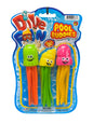 Packaged toy pool buddies with colorful design 