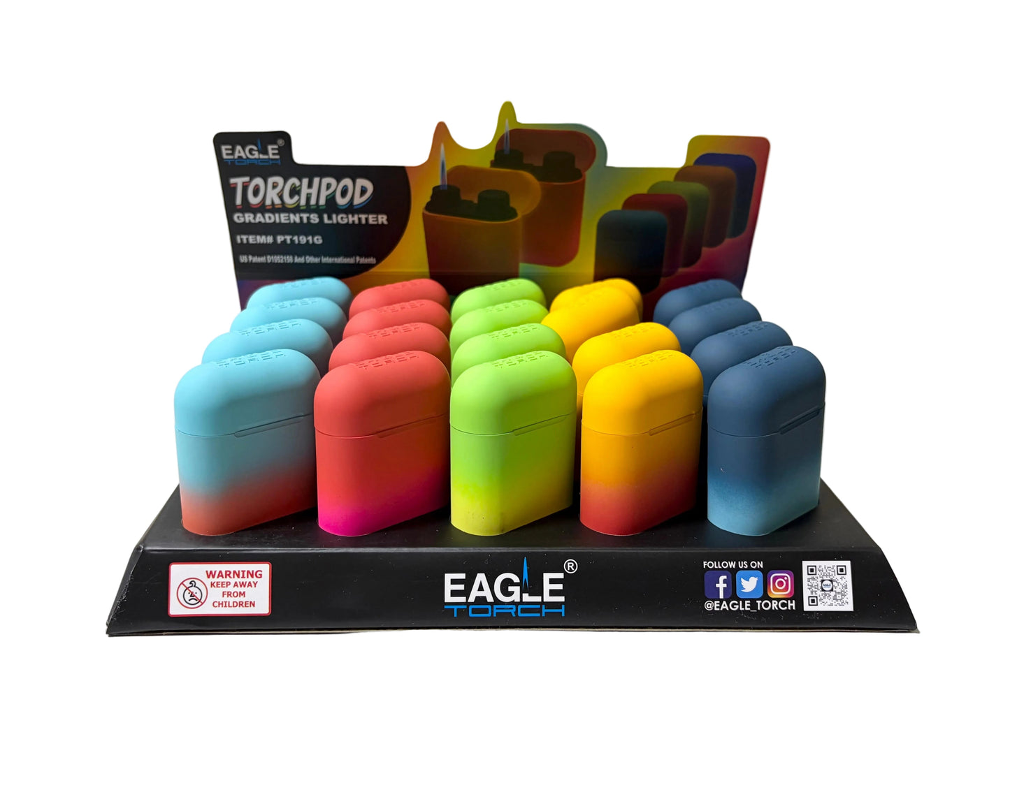 Eagle Torch Pod Gradient Lighters 20/bx