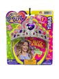 Glitter Girl tiara packaging with a child model 
