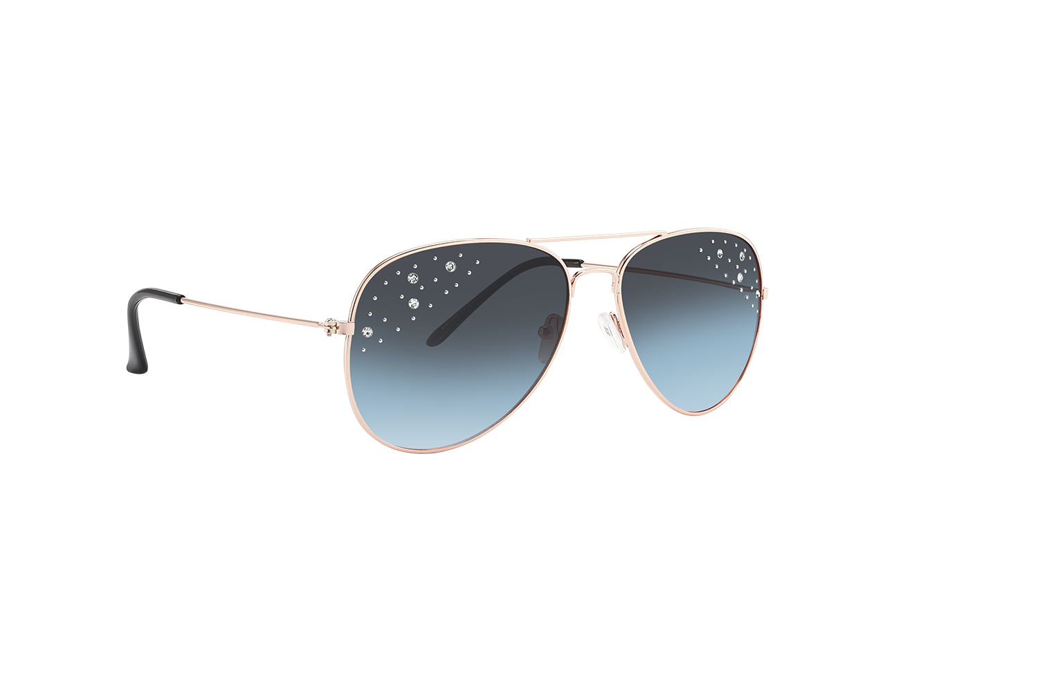 wholesale Lady Rhinestone Aviator Sunglasses 12/bx