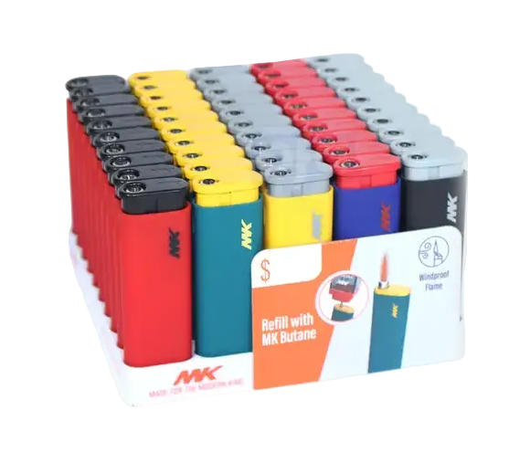 MK Jet Windproof Electronic Refillable Lighter 50/tray