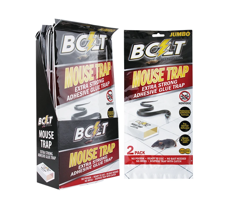 Bolt Jumbo Mouse Traps 2pk 24/Display