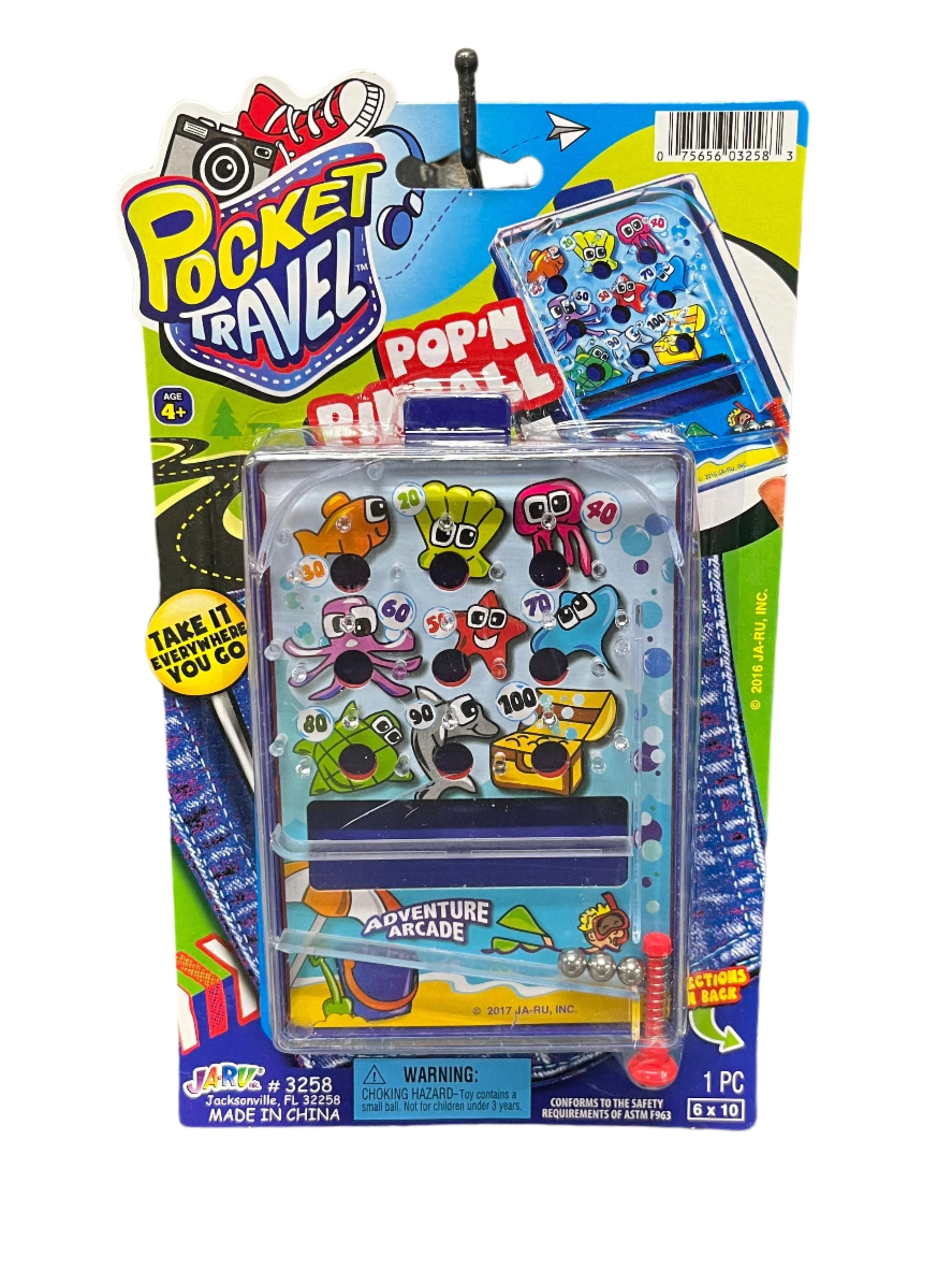 Packaged toy set with colorful characters