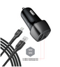Rapid Vehicle Dual Port Charger with 4ft. Braided Lightning Cable