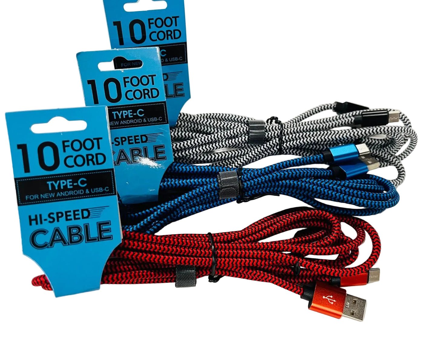 TYPE C 10ft Charging Cable 12/bx