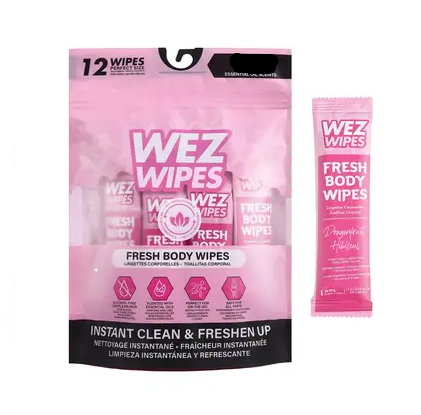 WEZ WIPES Fresh Body Wipes 12pcs