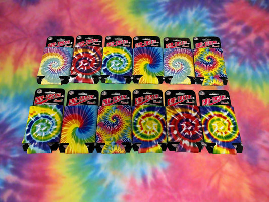 Wholesale Can-Tastic Tie Dye Can Coolers 12/Strip