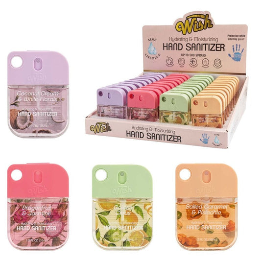 Wholesale Wish scented hand sanitizer spray 40ct Display
