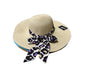 Woman's Straw Ribbon Design Hats 6/ct