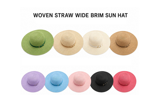 Woman's Straw Sun Hats 6/ct