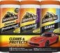 Armor All Triple Pack Wipes Protect, Clean & Glass.