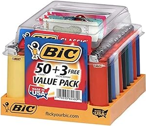 Regular Bic Lighters 50+3 Free