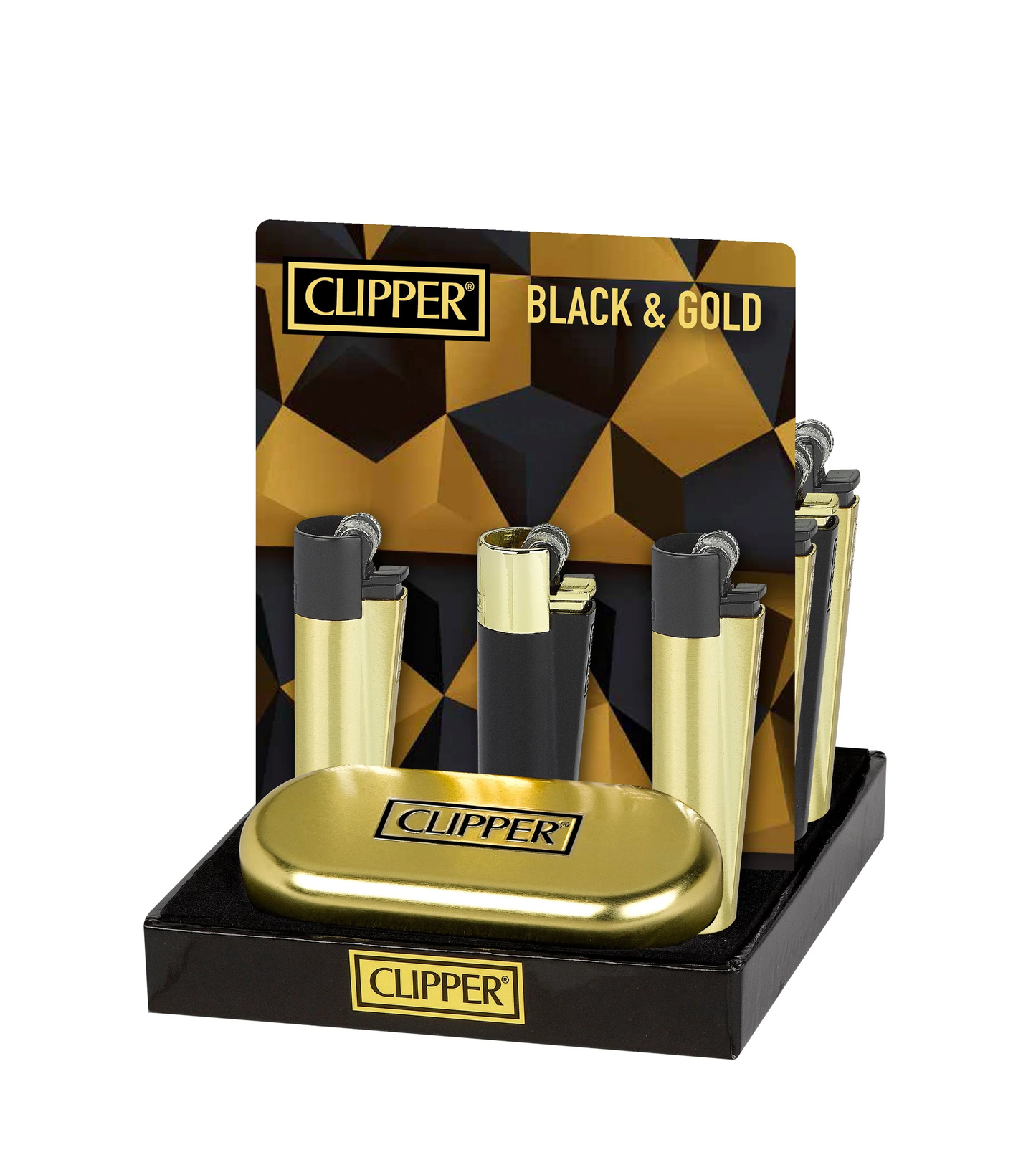 Clipper Metal Black & Gold 12/tray
