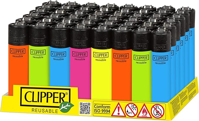 Clipper Neon Color Lighters 48/tray