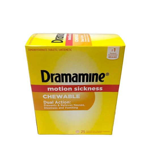 Dramamine Chewable Dual Action 25-2pk