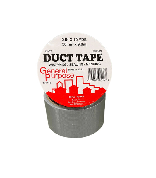 Roll of duct tape with a label