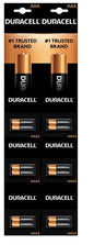 Duracell AAA/2pk 6/Card (On Strip)