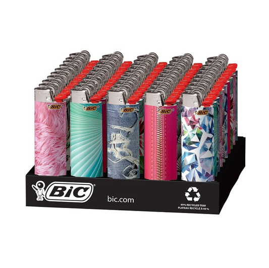 Bic Fashion Lighters 50-Count Tray, Child-Resistant