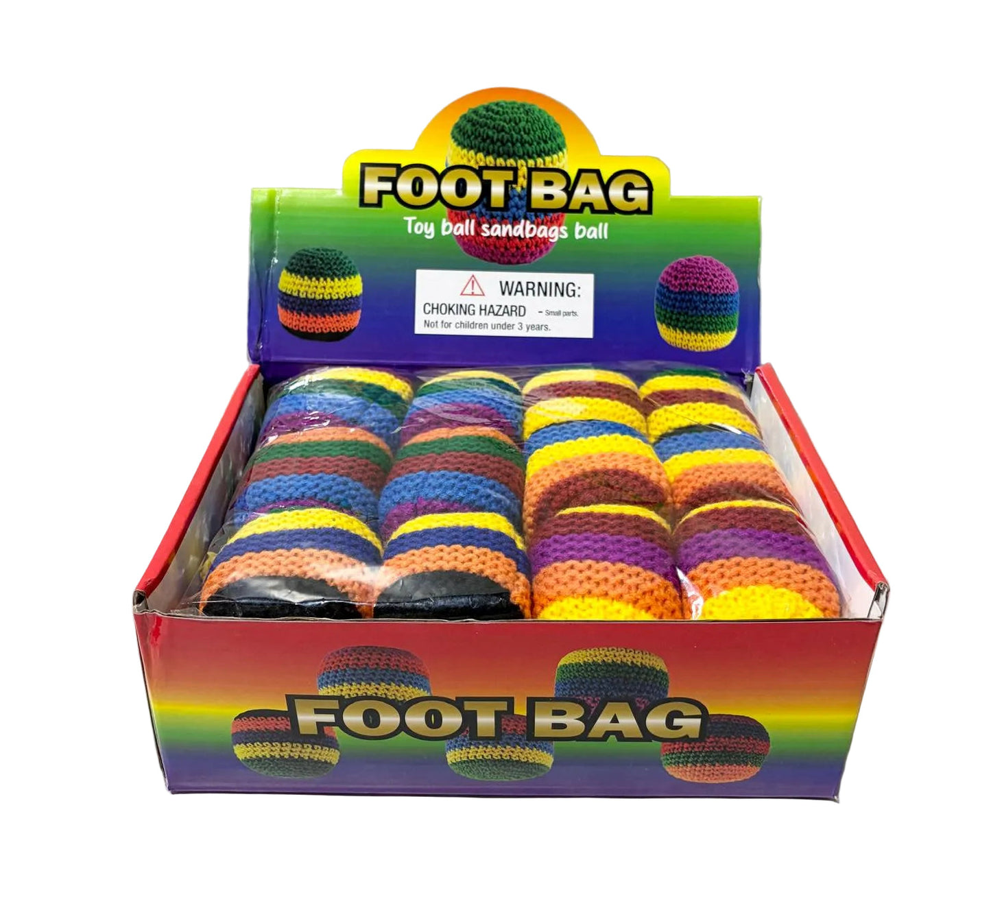 Foot Bag Toy Asst Colors 24/display