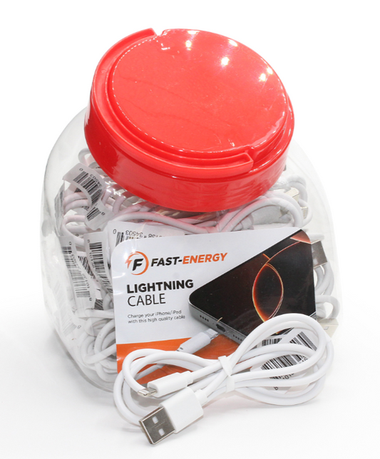 USB-A to IPHONE Charging Cable 24/Jar