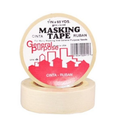 Masking Tape 1 Inch X 60 yards 12/bx
