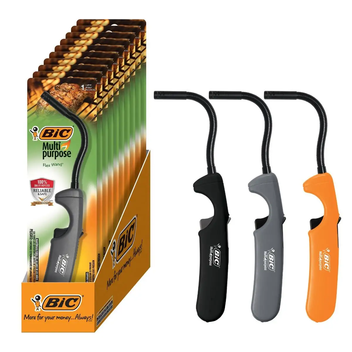 BIC Multi-Purpose Flex Wand Lighters 10/ct display