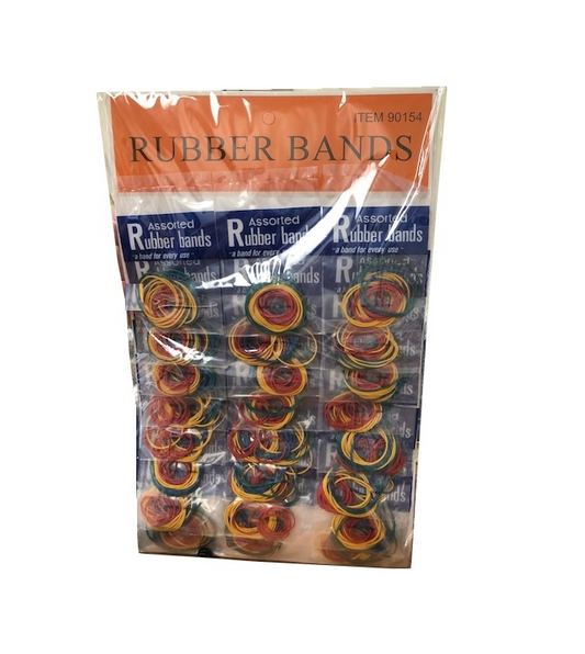 Assorted Rubber Bands 24/card