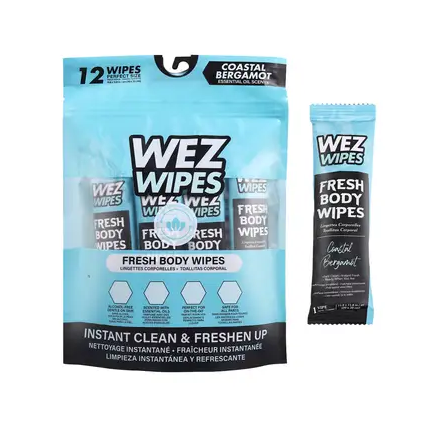 WEZ WIPES Fresh Body Wipes 12pcs