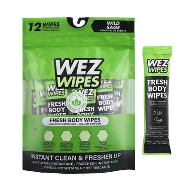 WEZ WIPES Fresh Body Wipes 12pcs