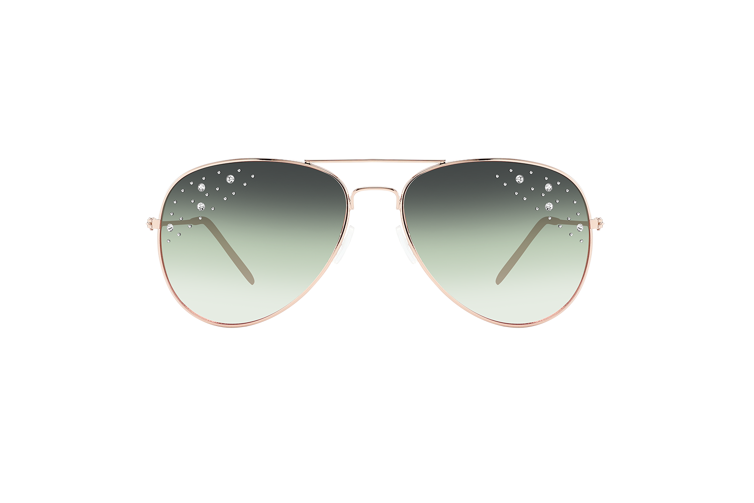 wholesale Lady Rhinestone Aviator Sunglasses 12/bx