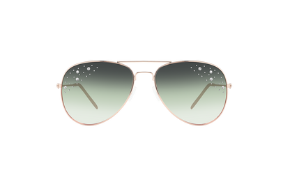 wholesale Lady Rhinestone Aviator Sunglasses 12/bx
